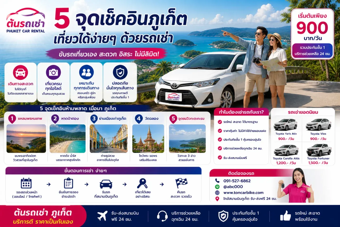 รถเช่าภูเก็ตพร้อมคนขับและขับเอง แบบไหนเหมาะกว่า